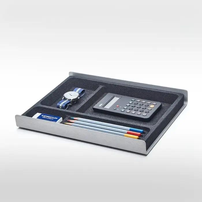 Plateau de rangement de bureau en alliage d'aluminium pour moniteur d'ordinateur