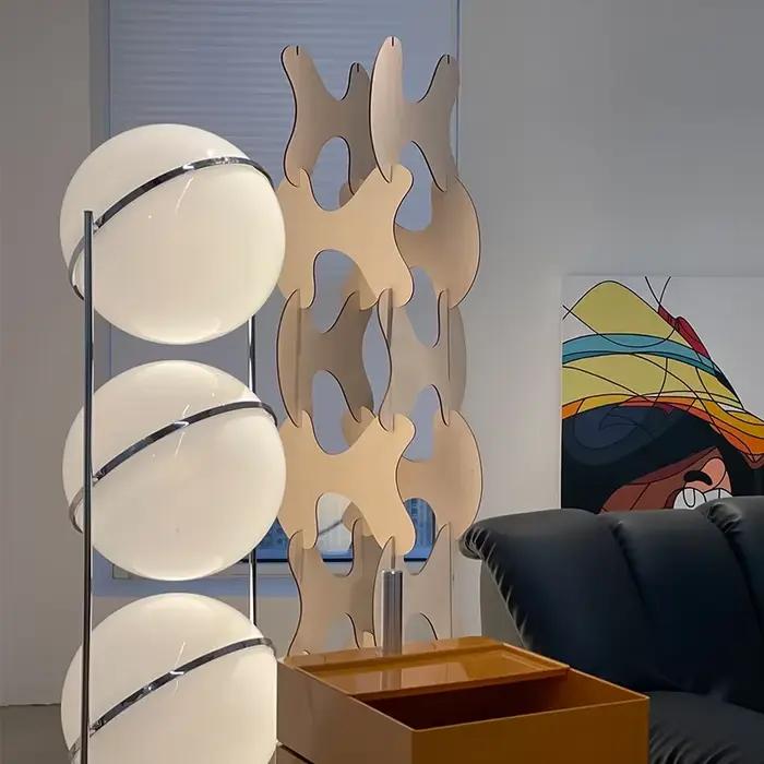 Abat-jour circulaire en acrylique blanc moderne lampadaire LED salon chambre décoration intérieure de la maison luminaires d'éclairage