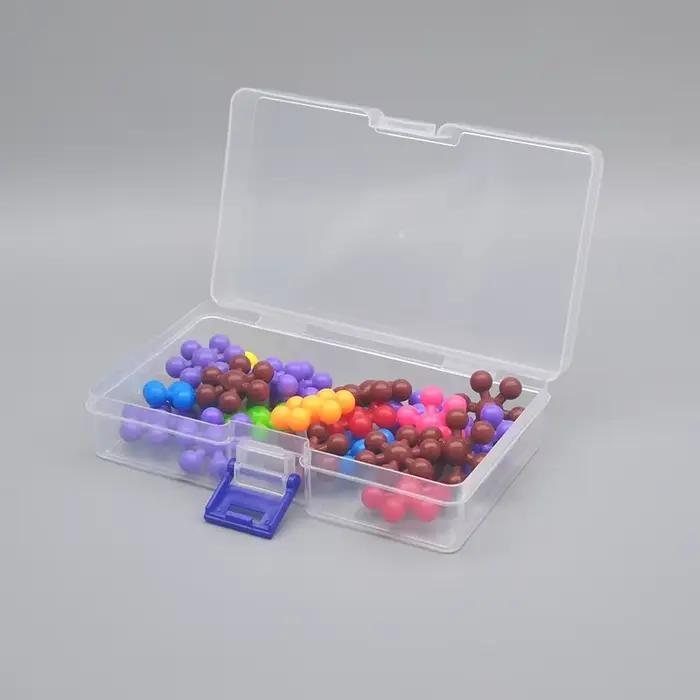 Boîtes de rangement en plastique transparent imperméable pour rangement de petits objets et jouets gris clair ou vert clair pour organisation personnelle et cadeaux d'anniversaire