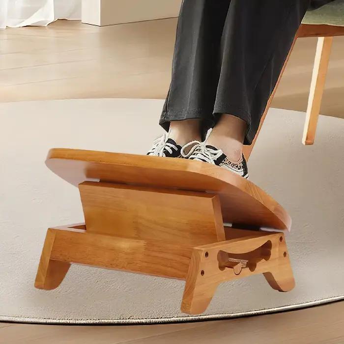 Repose-pieds de bureau en bois