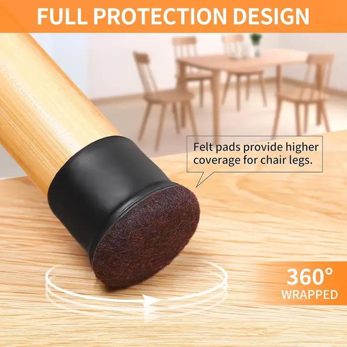 Couvre-pieds de meubles en silicone 360° pour pieds de chaise antidérapants 8 pièces pour protection de sol et aménagement intérieur