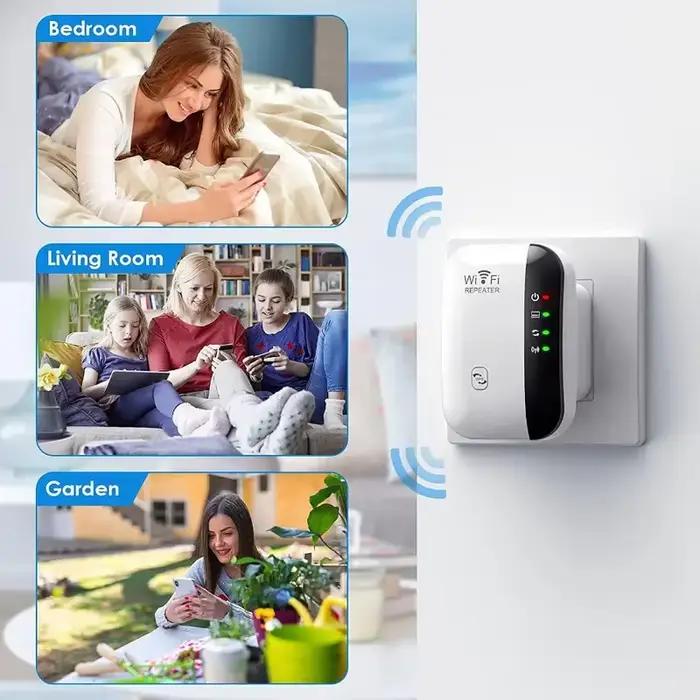 Répéteur de signal WiFi sans fil 300M, amplificateur de réseau compatible avec la plupart des routeurs, prise UE/US