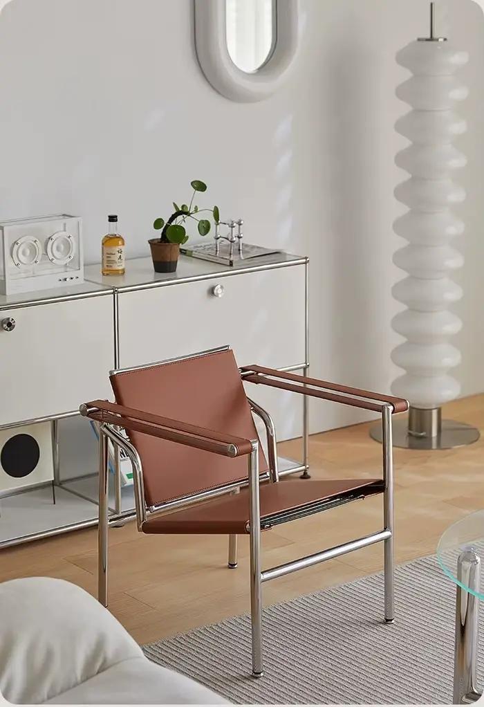 Chaise de fauteuil de style Kevin en cuir PU