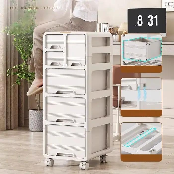 Armoire de rangement sous le bureau avec tiroirs amovibles et rangement pour articles divers chambre à coucher salon bureau moderne style européen polypropylène durable