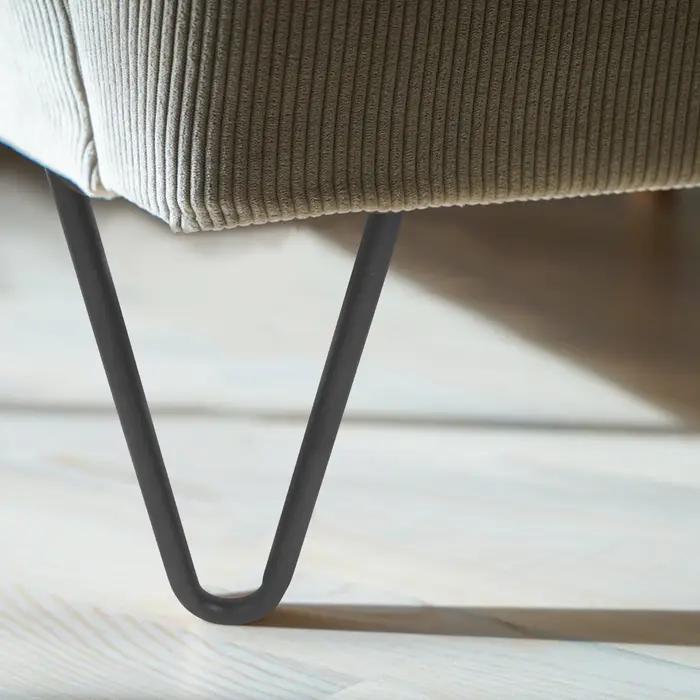 4 pièces pieds de Table en métal noir pour meubles bureau banc épingle à cheveux moderne robuste facile à installer