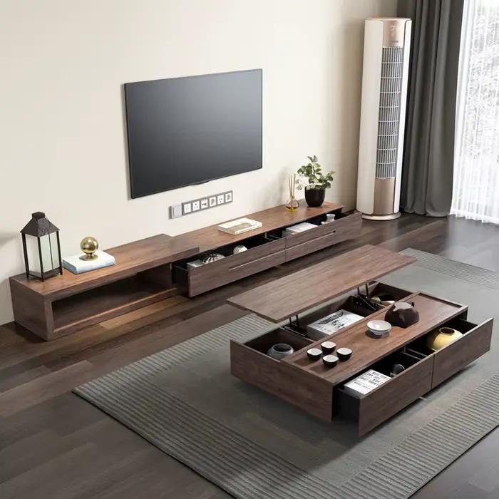 Wabi Sabi Meuble TV rustique réglable classique salon