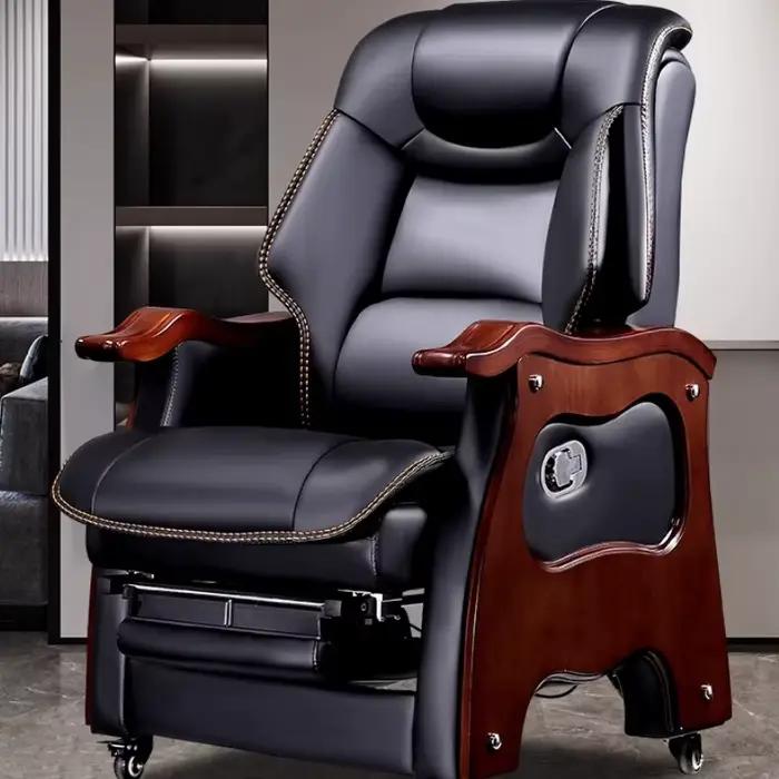 Chaise De Bureau De luxe en cuir réglable ordinateur confortable