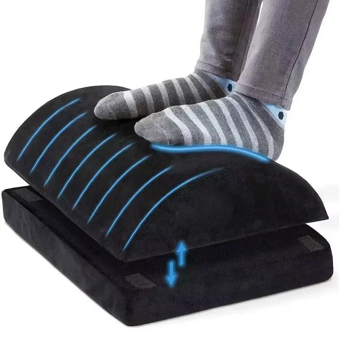 Repose-pieds réglable en 2 hauteurs sous le bureau