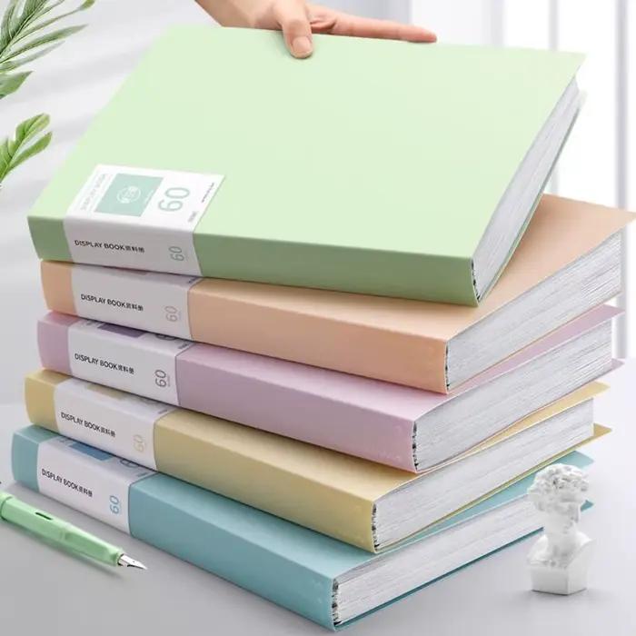Rangement de bureau A4 organisateur de fichiers multifonctionnel couleur Morandi A4 dossier de papier étanche grande capacité porte-documents