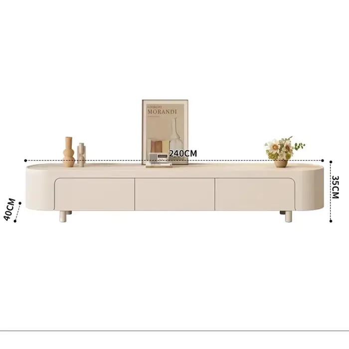 Meuble TV d'angle moderne de luxe avec tiroirs, style farmhouse, pour salon