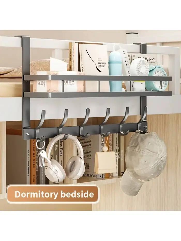 Support de rangement au-dessus de la porte facile à installer – Crochets métalliques multifonctionnels pour