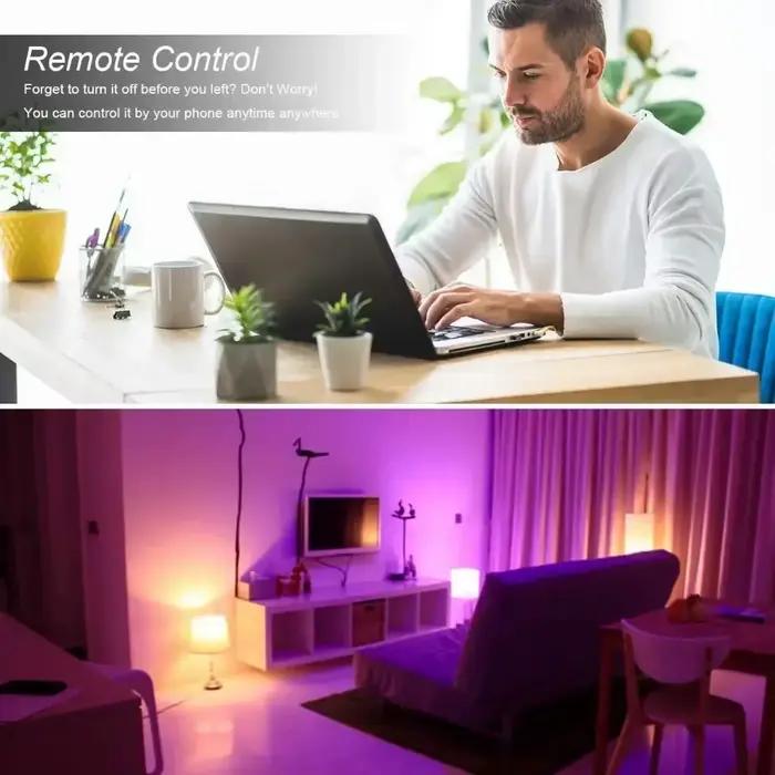 Ampoule LED intelligente Wifi Melery G95 E27 12W 1070lm équivalent blanc chaud