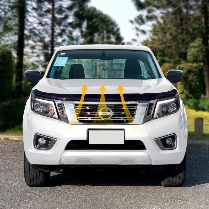 Protection de capot pour Nissan Navara NP300 Frontier 2014 – 2020, bouclier anti-insectes avant en acrylique, déflecteur de capot, accessoires de voiture