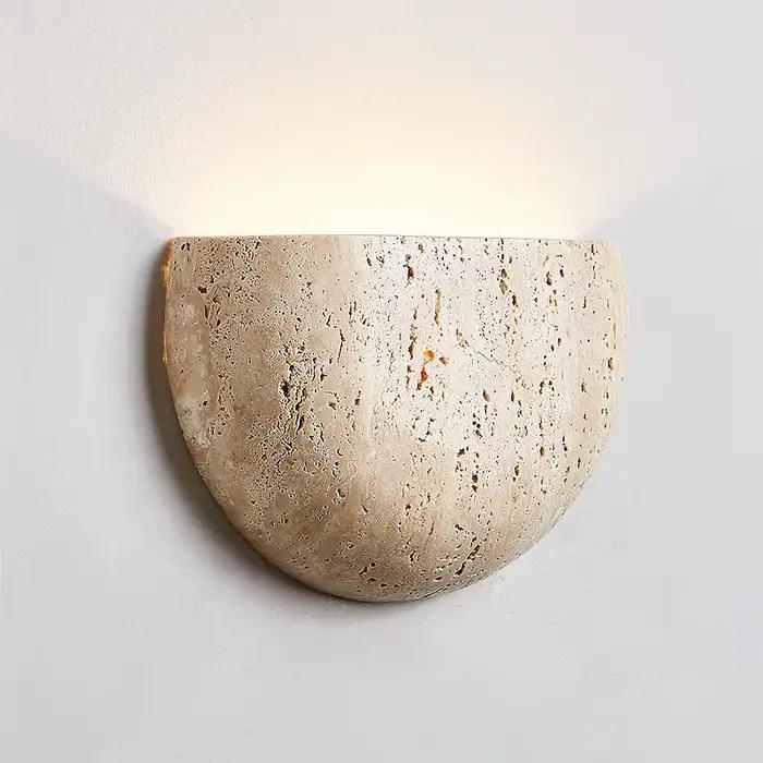 Pierre naturelle mur LED lumière nouveauté demi-cercle applique intérieure salon chambre escaliers allée