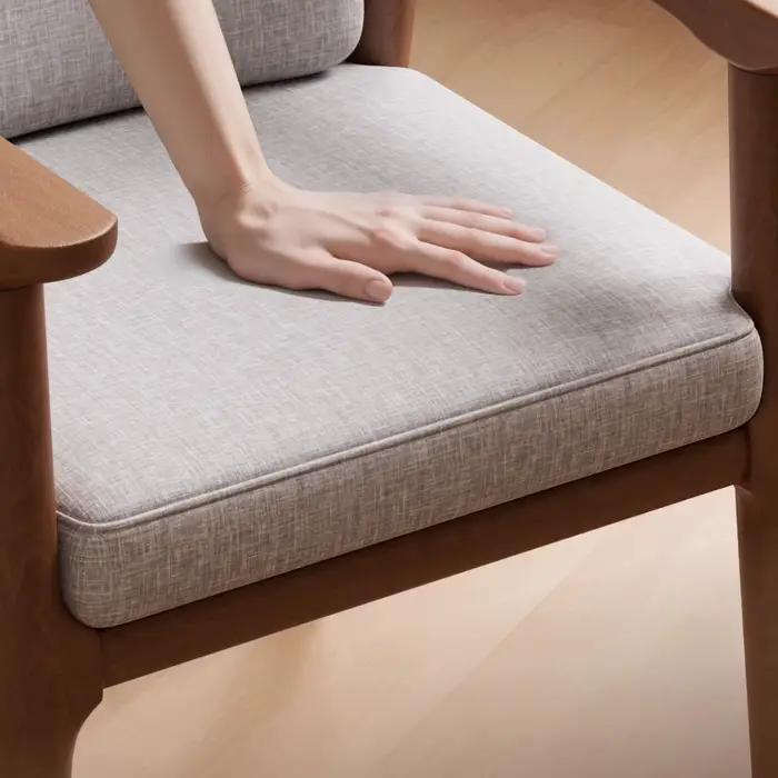 Chaise de salle à manger en bois massif pour salon