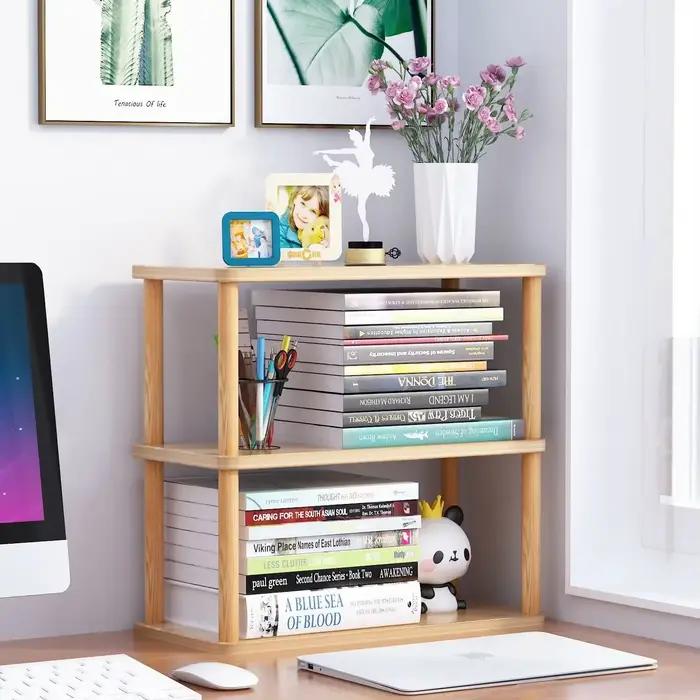 Étagères de bureau en bois multicouche