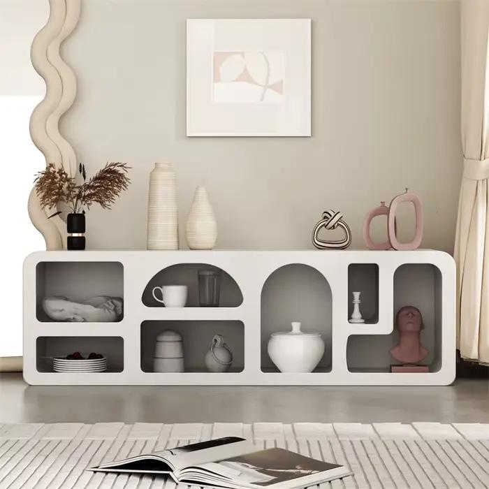 Meuble TV européen en bois à base de panneau MDF/Fiberboard moderne et design scandinave pour adulte Blanc Bleu Rouge Vert