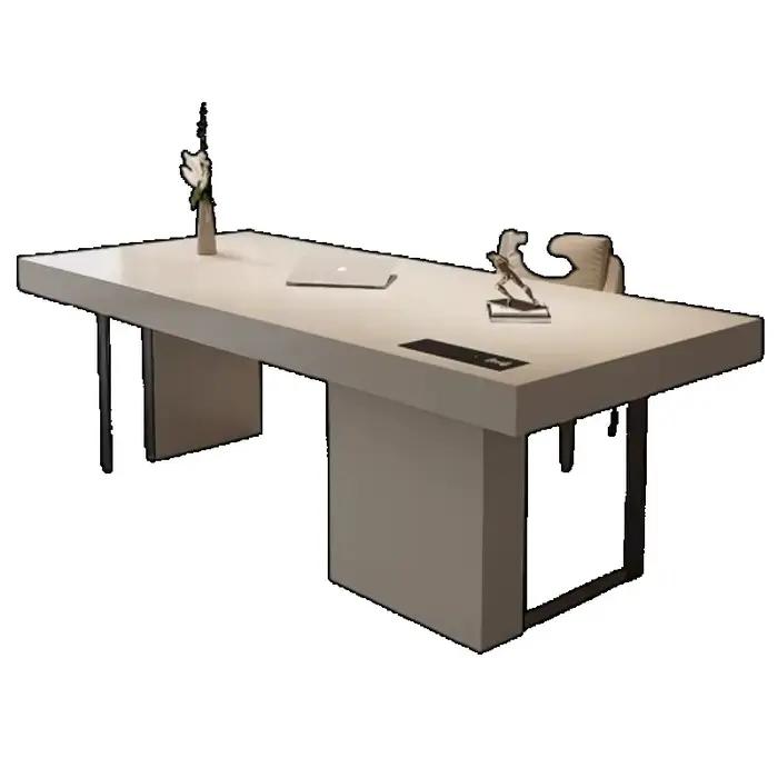 Bureau en bois massif multi-couches avec tiroir intégré pour bureau, chambre à coucher, salon et salle à manger style italien minimaliste