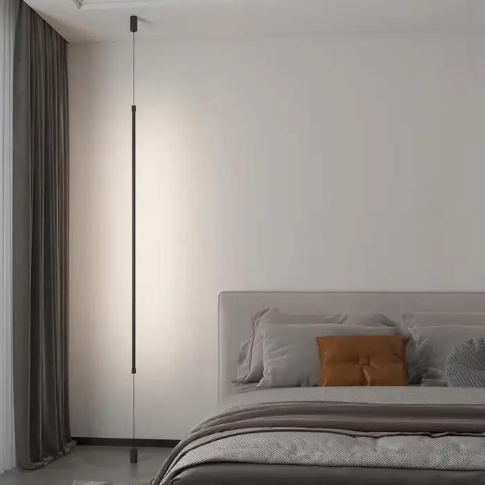 Lampadaire LED moderne noir de 120cm