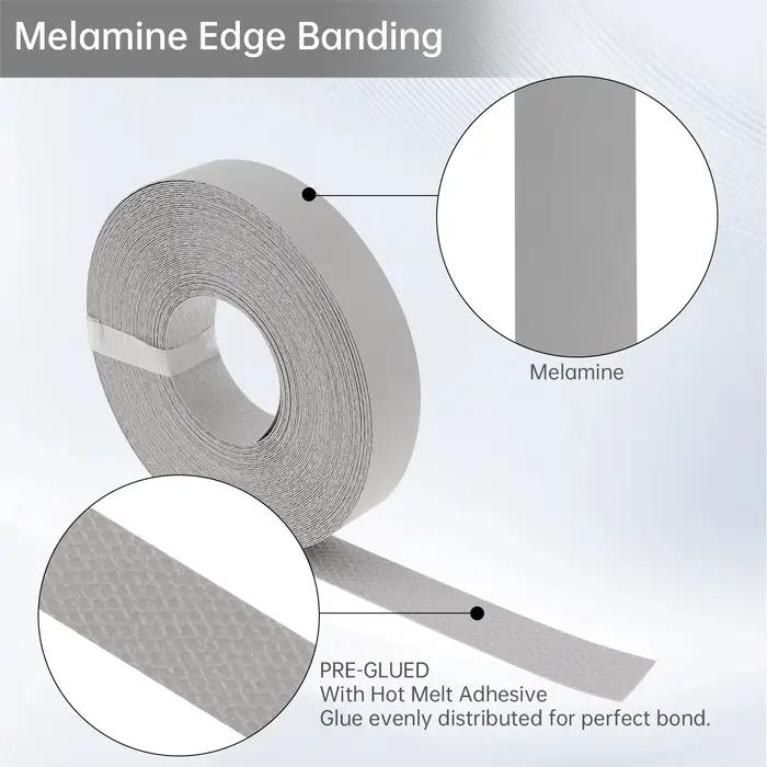 Bordure adhésive thermofusible grise en mélamine