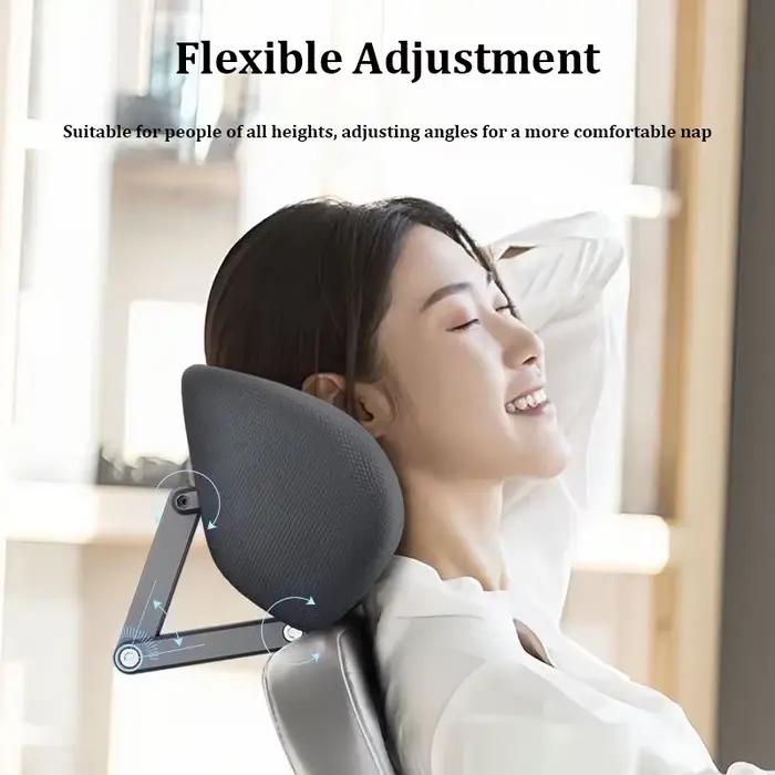 Appui-tête pour chaise de bureau réglable en hauteur avec rembourrage métal moderne pour bureau et relaxation舒适办公靠枕描述，转换成了法语，并且根据提供的信息进行了适当的调整和美化。最后的标题也按照要求进行了SEO优化处理。