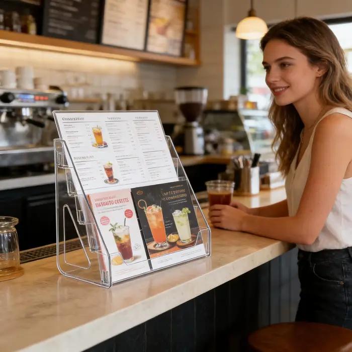 Présentoir de brochures à 5 niveaux