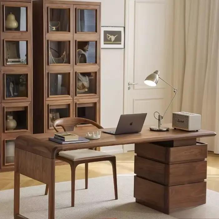 Tiroir de rangement pour bureau en bois moderne 160cm 180cm design gain de place mobilier commercial bureau ordonné élégant