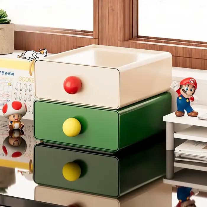 Boîte de rangement de bureau de style tiroir