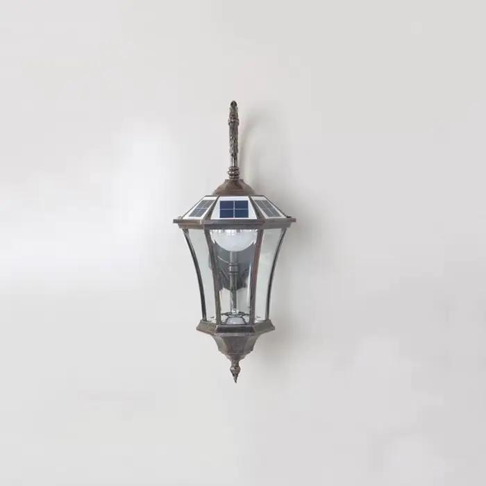 Applique murale extérieure solaire européenne rétro éclairage étanche pour balcons cours jardins Villas terrasse couloirs