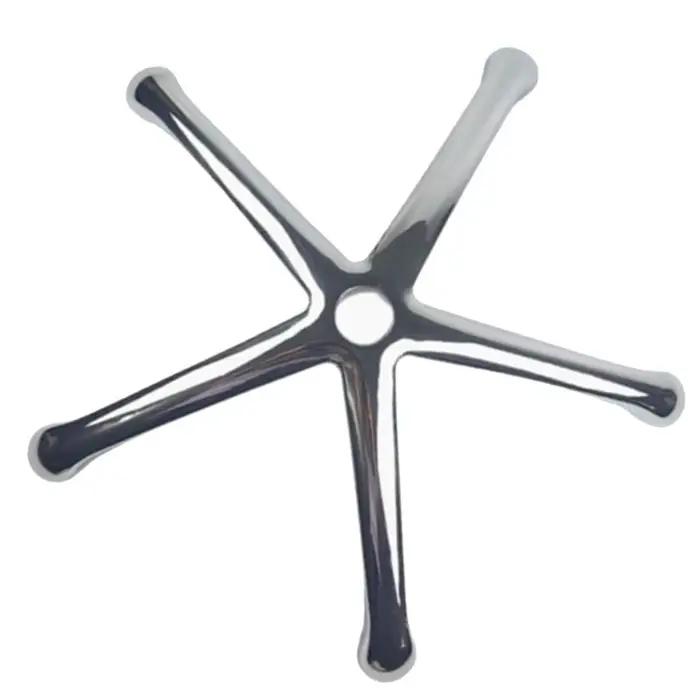 Base de chaise de bureau en alliage d'aluminium pièce de rechange pour chaise de bureau renforcée en métal pour bureau et salon élégante et durable