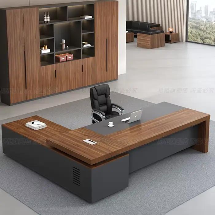 Bureau de direction grand format design vintage de luxe pour intérieur – Mobilier professionnel pour salon