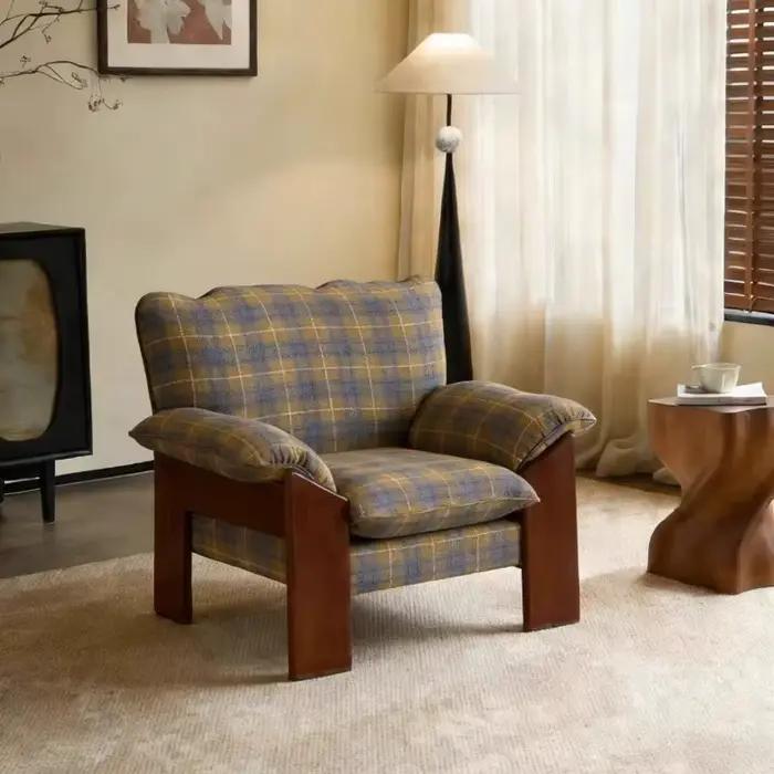 Chaise Moderne en Bois pour Lecture et Maquillage, Chaise de Chambre Mignonne et Confortable avec Accoudoirs, Chaise Coiffeuse Maquillage, Mobilier de Chambre de Luxe