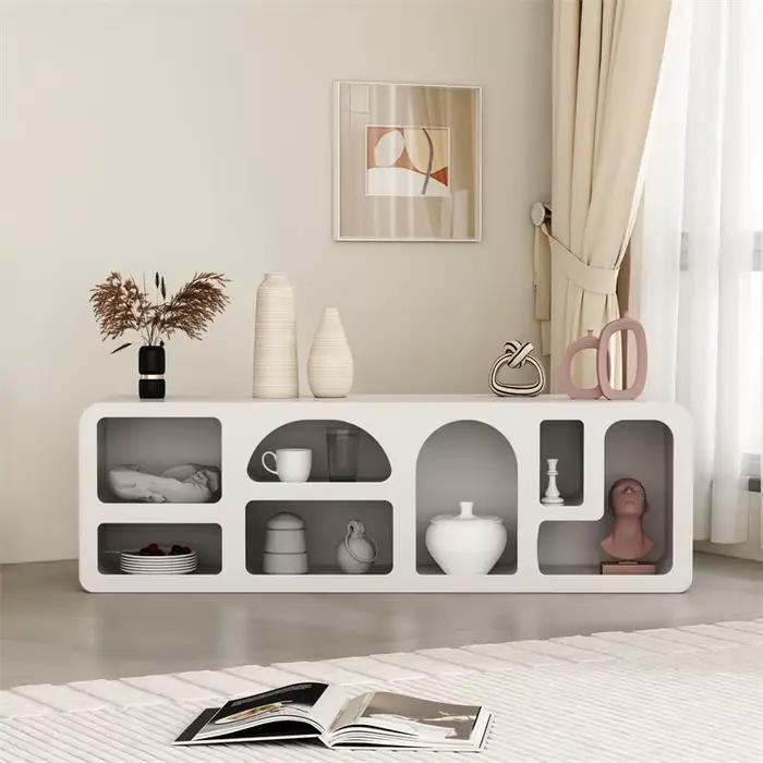 Meuble TV européen en bois à base de panneau MDF/Fiberboard moderne et design scandinave pour adulte Blanc Bleu Rouge Vert