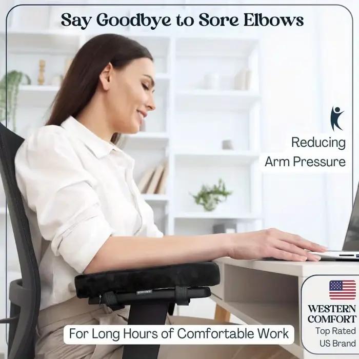 Coussinets d'accoudoir en mousse à mémoire de forme pour chaise de bureau