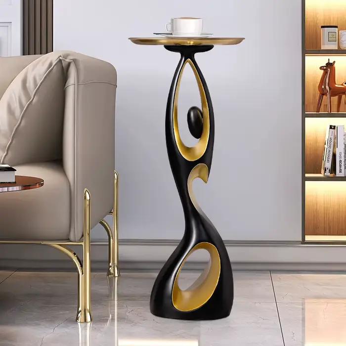 Table d'angle minimaliste moderne Table d'appoint créative pour salon canapé petite Table basse pour la maison support de rangement artistique au sol diseño artístico único para sala de estar