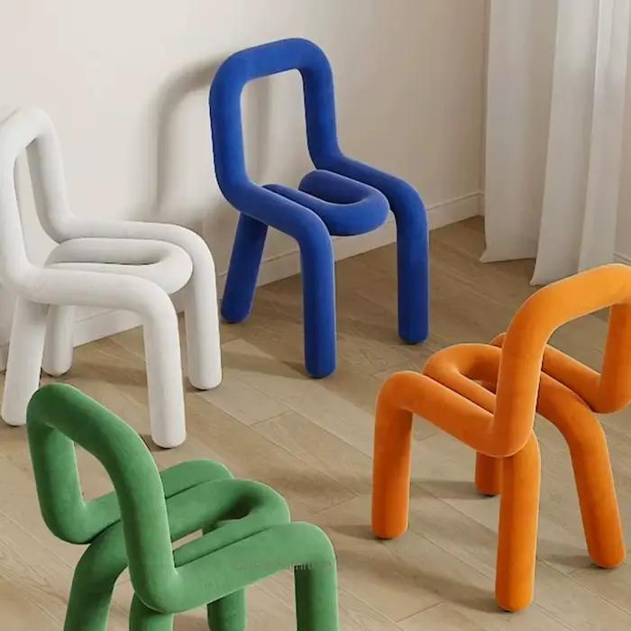 Chaise Courbée Créative de Style Nordique