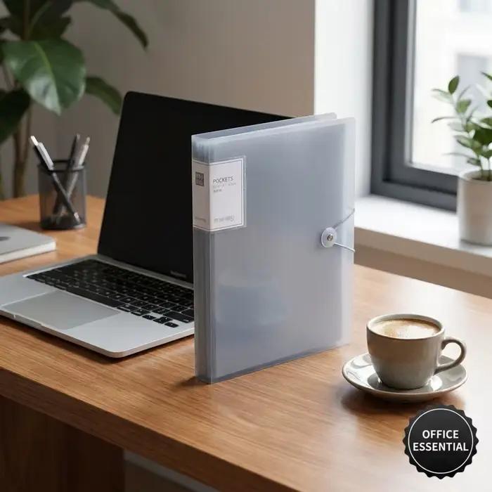 Dossier de présentation gris à pochettes