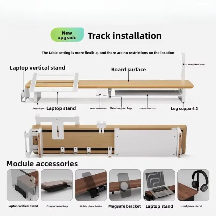 Nouveau Z3 Pro support de moniteur en bois de chêne Riser organisateur de bureau d'ordinateur modulaire Tables