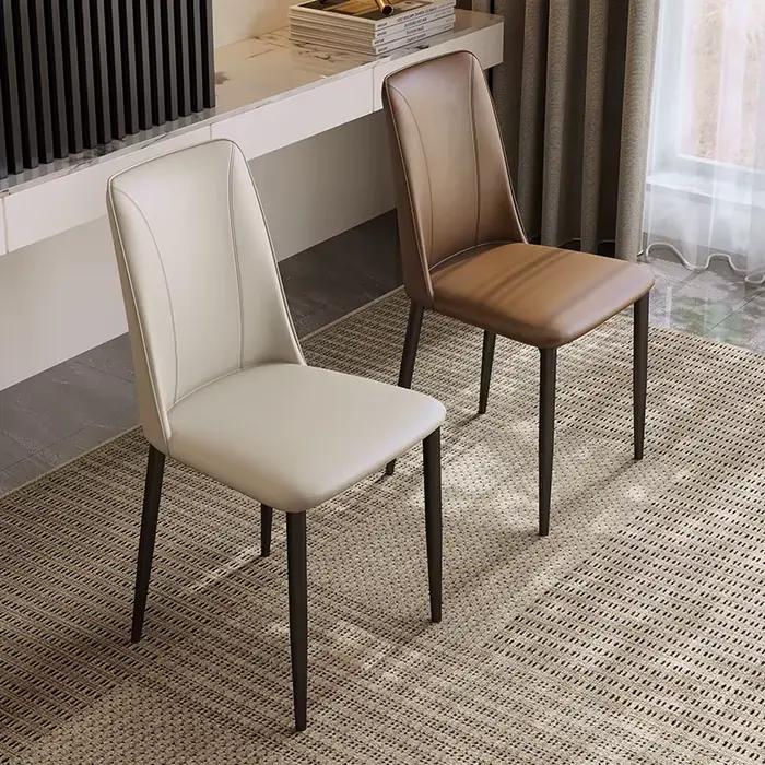 Ensemble de 2 chaises de salle à manger de luxe élégantes, peu encombrantes, modernes, minimalistes, meubles de salon