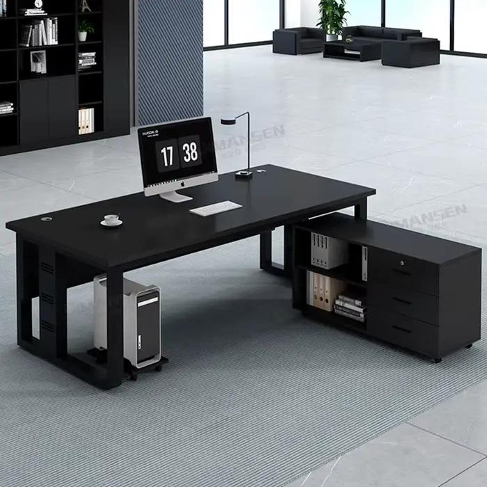 Table de bureau design de luxe moderne en bois pour bureau de direction et espaces de travail à domicile