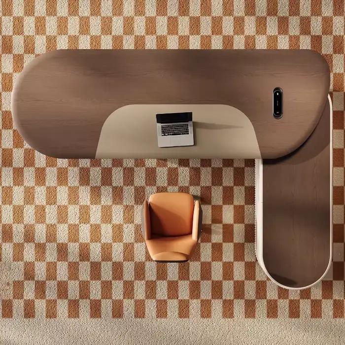 Bureau de direction européen moderne multifonctionnel avec rangement