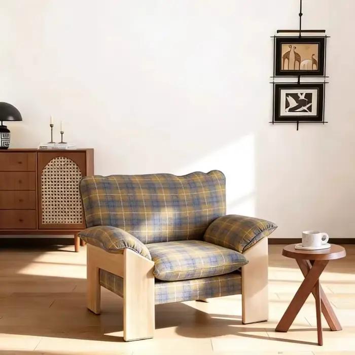 Chaise Moderne en Bois pour Lecture et Maquillage, Chaise de Chambre Mignonne et Confortable avec Accoudoirs, Chaise Coiffeuse Maquillage, Mobilier de Chambre de Luxe