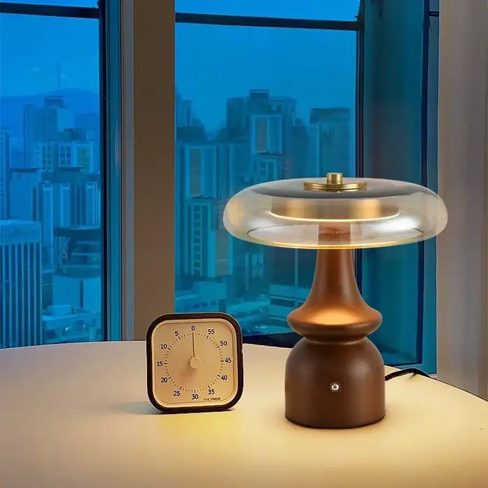 Américain rétro orange lampe de table créativité contemporaine lire bureau lumière étude