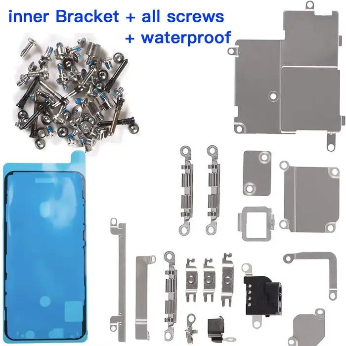 Accessoires intérieurs pour iPhone X XS XR 11 12 Mini Pro Max, support métallique avec jeu de vis complet, remplacement étanche