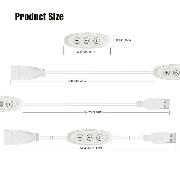 Variateur USB 3KEY 5V 2A, gradation à 8 niveaux