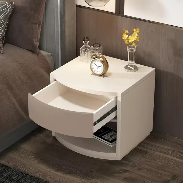 Table de chevet design de luxe avec rangement, tiroir moderne, esthétique simple, gain de place, Mesa De Noche, mobilier de chambre à coucher