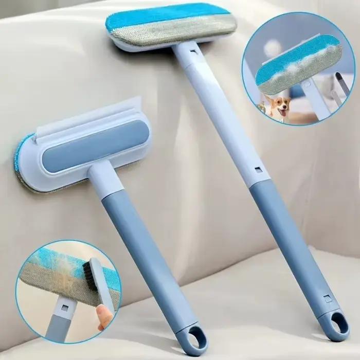 Outil de dépoussiérage des poils d'animaux 4-en-1 – Éliminateur de poils de chat pour canapé, voiture, vêtements, meubles, tapis, lit