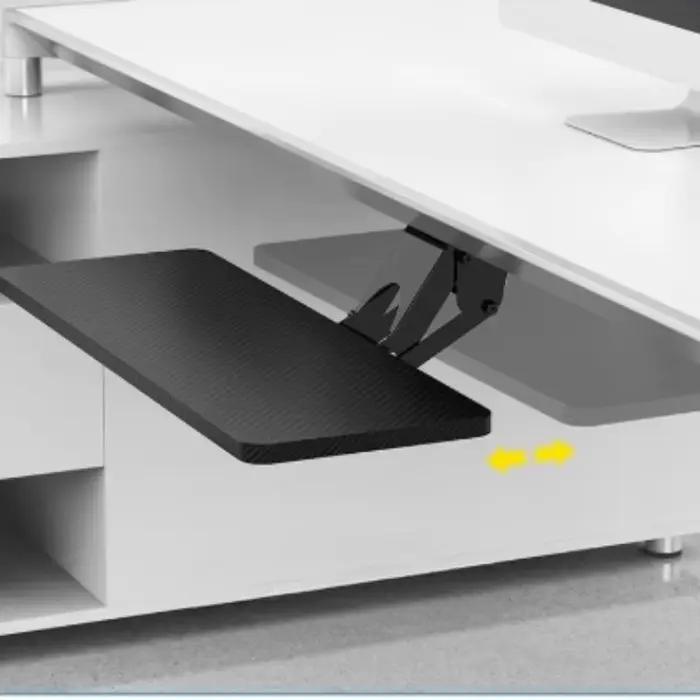 Support de clavier ergonomique avec tiroir coulissant et plateau de souris pour bureau à domicile et espace de travail professionnel多种颜色可选的家用办公电脑键盘架鼠标垫