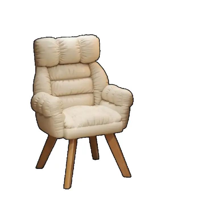 Chaise de bureau ergonomique rembourrée avec support dorsal pour bureau et salon en boissons colorées pour hommes et femmes