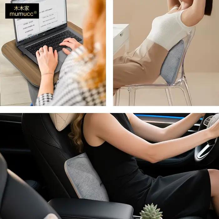Bureau pour ordinateur portable Mumucc avec support lombaire et accessoires